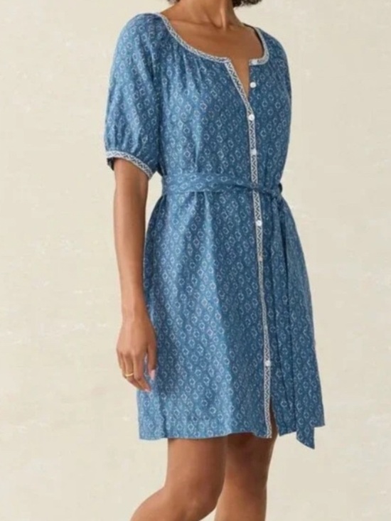Faherty Dresses & Skirts - Faherty Carmel Linen Button-Up Minidress